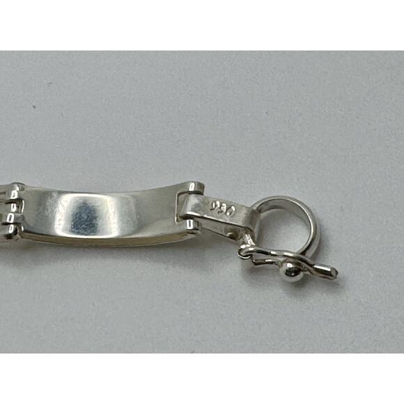 Designer Peruvian Sterling Silver 950 and 18K Gold Inlay Bracelet - 7.5” - Picture 7 of 7